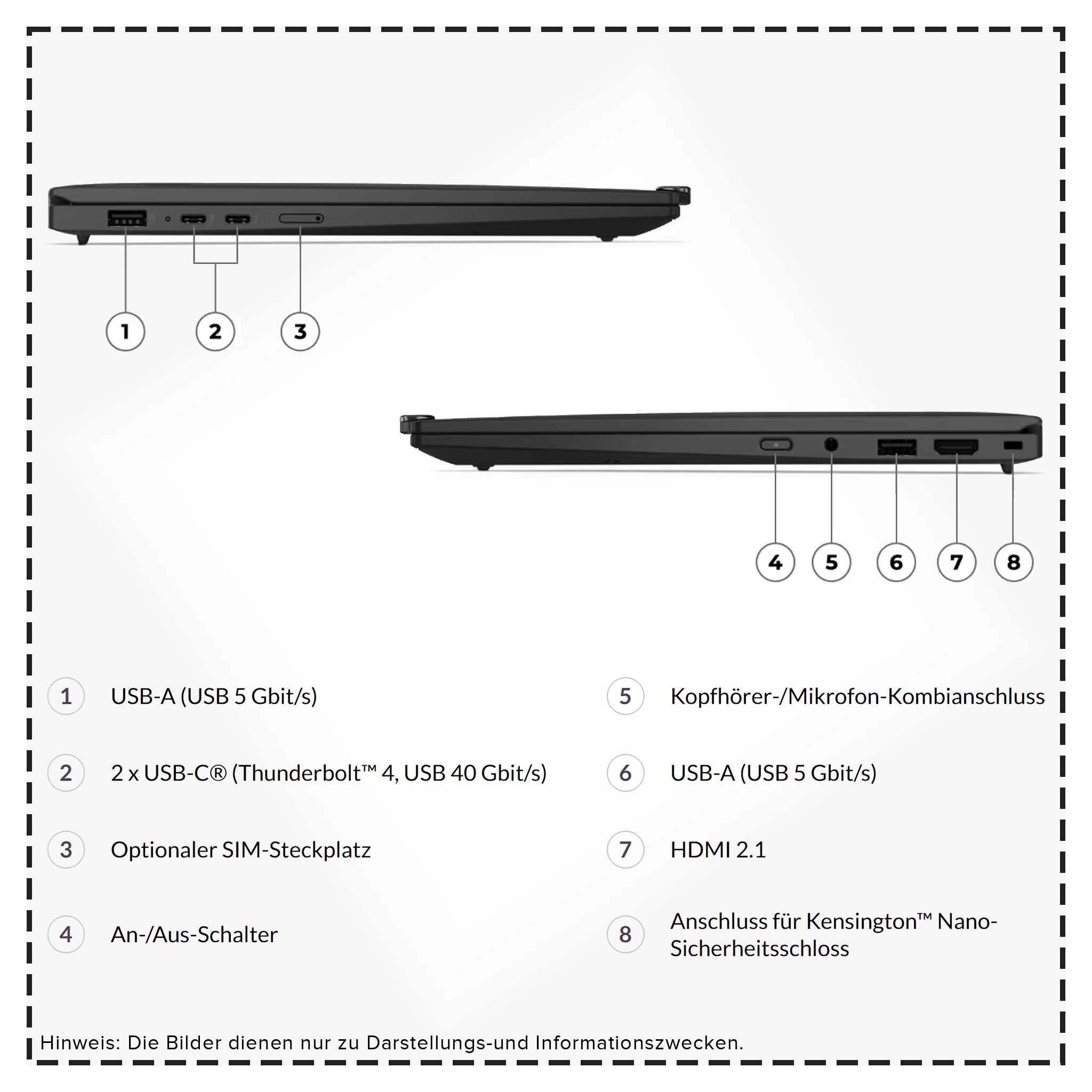 Lenovo ThinkPad X1 Carbon Gen 12 Laptop, Core Ultra 7-155H, 14" WUXGA (1920x1200) ARC Graphics, Deutsches Tastatur-Layout ,W11 Home