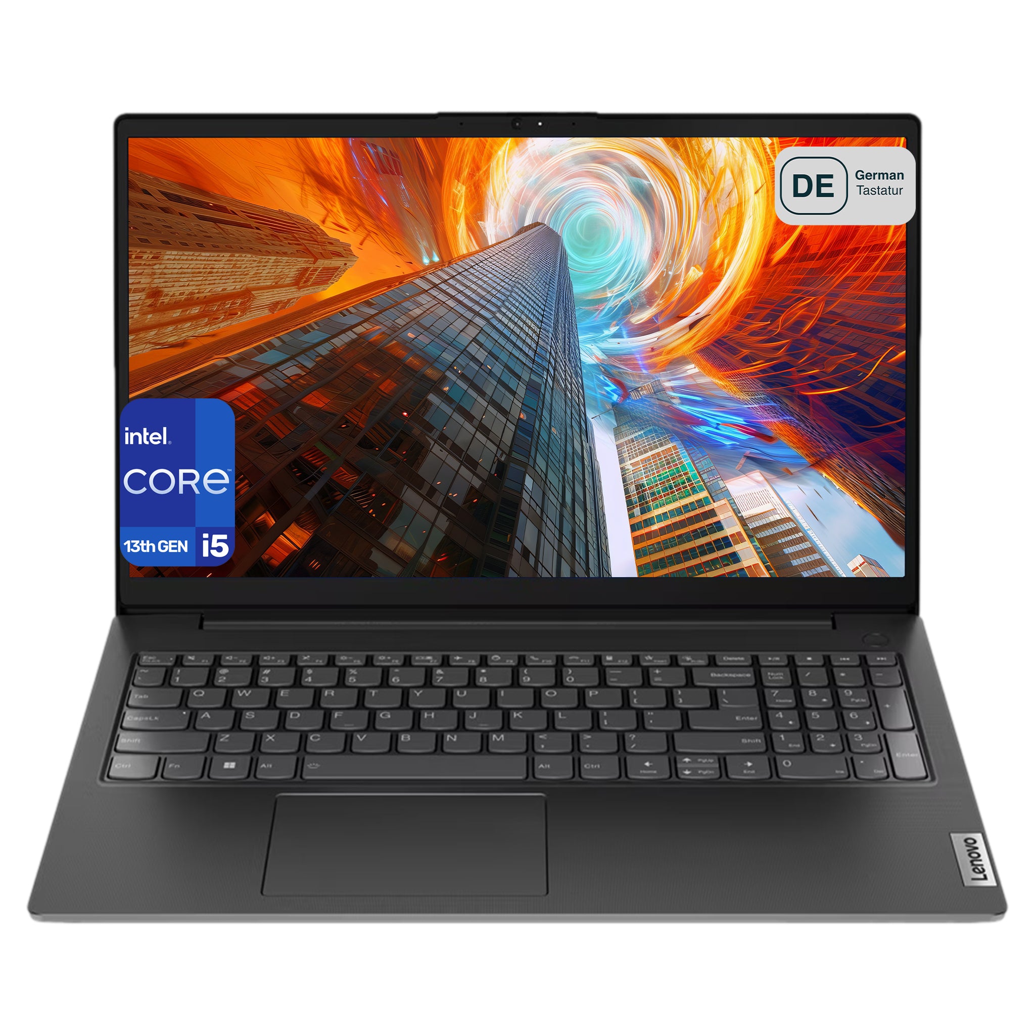Lenovo V15 G4 Laptop, Intel Core i5-13420H, 15.6" FHD, Intel UHD Graphics, QWERTZ Tastatur, Windows 11 Home, Black