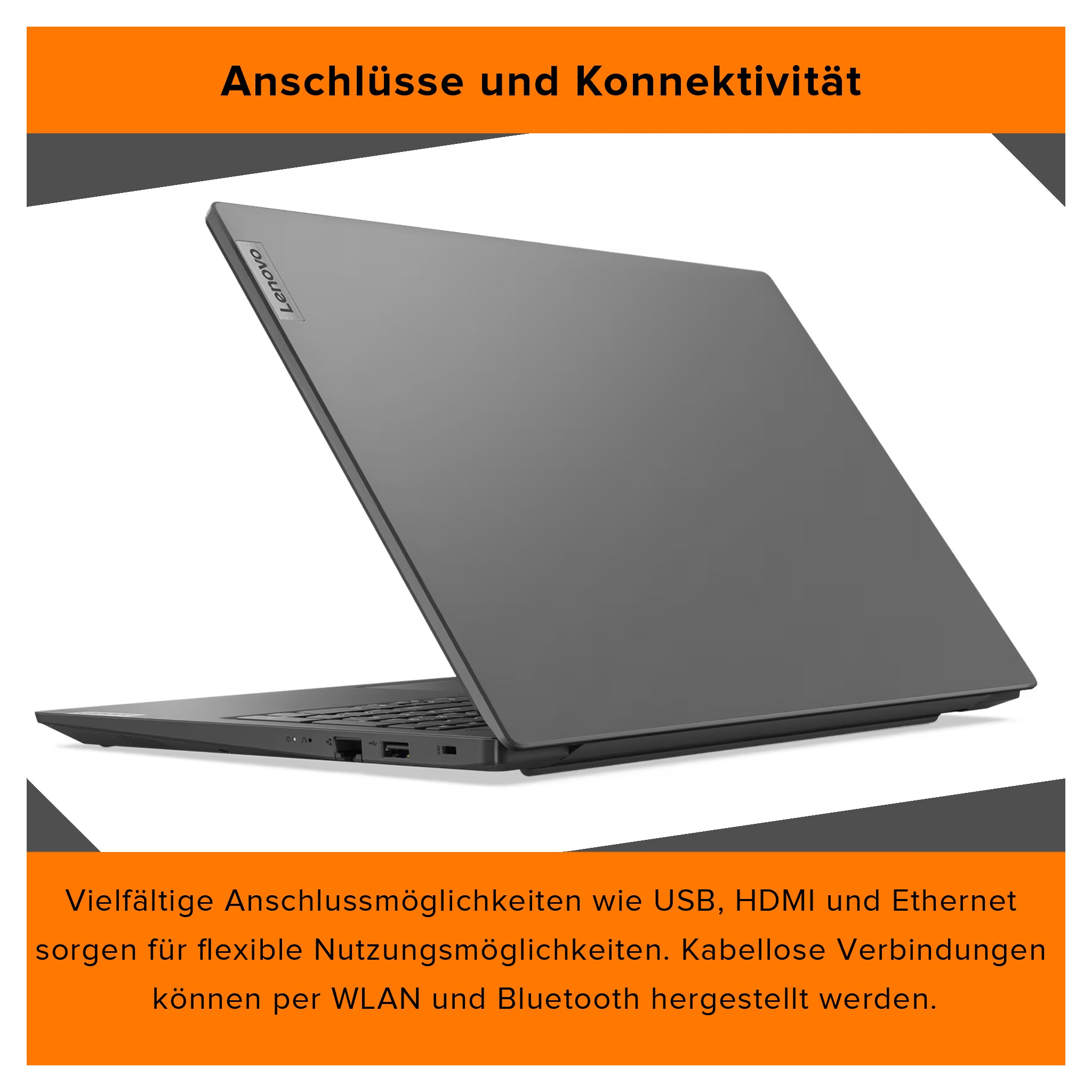 Lenovo V15 G4 IRU Laptop, Intel Core i5-13420H, 15.6" FHD, Intel UHD  QWERTZ  FreeDos,