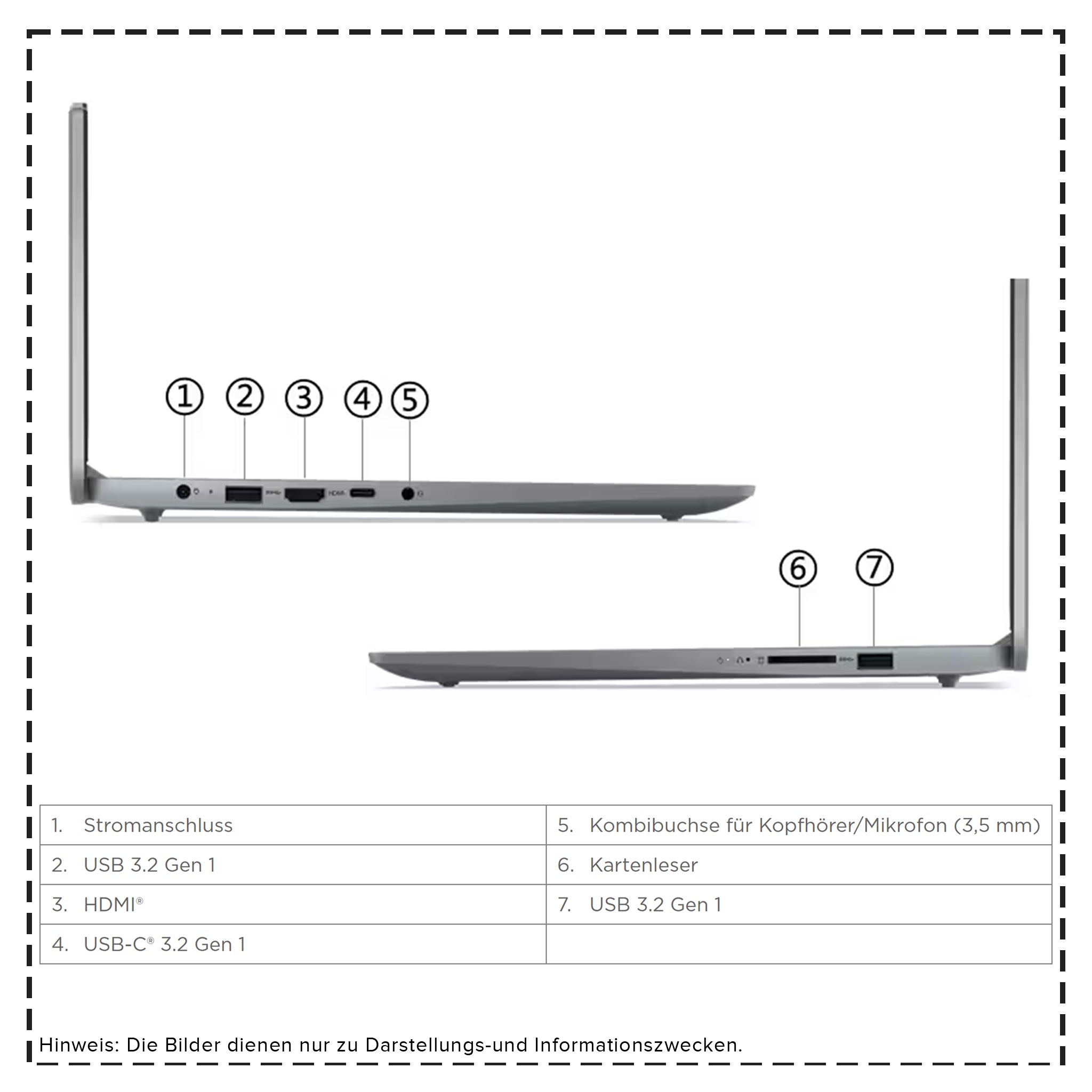 Lenovo IdeaPad Slim 3 Business Laptop, Ryzen 7 7730U, 16"  WUXGA, QWERTZ (Gebraucht-Wie Neu)