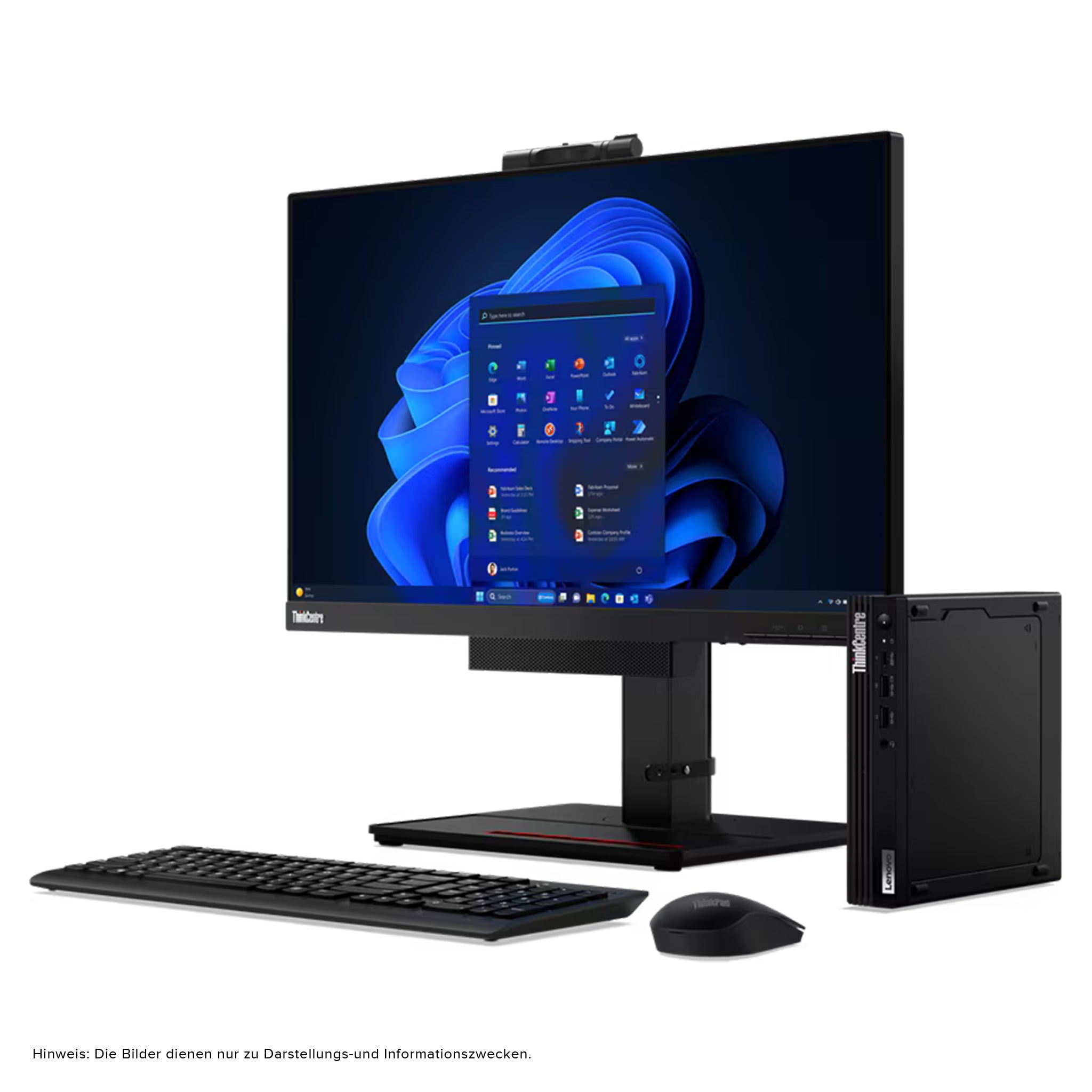 Lenovo ThinkCentre M70q Tiny Mini PC, i5-13400T, W11Pro, Tastatur + Maus