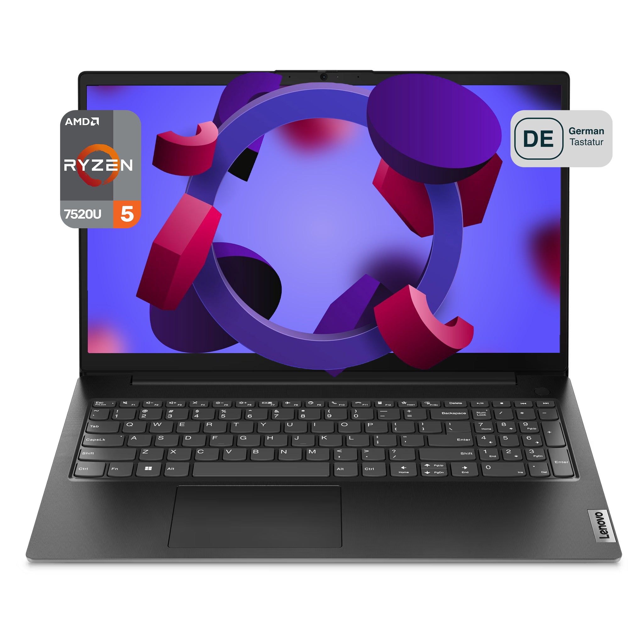 Lenovo V15 G4 Laptop, Ryzen 5 7520U, 15.6" FHD, QWERTZ