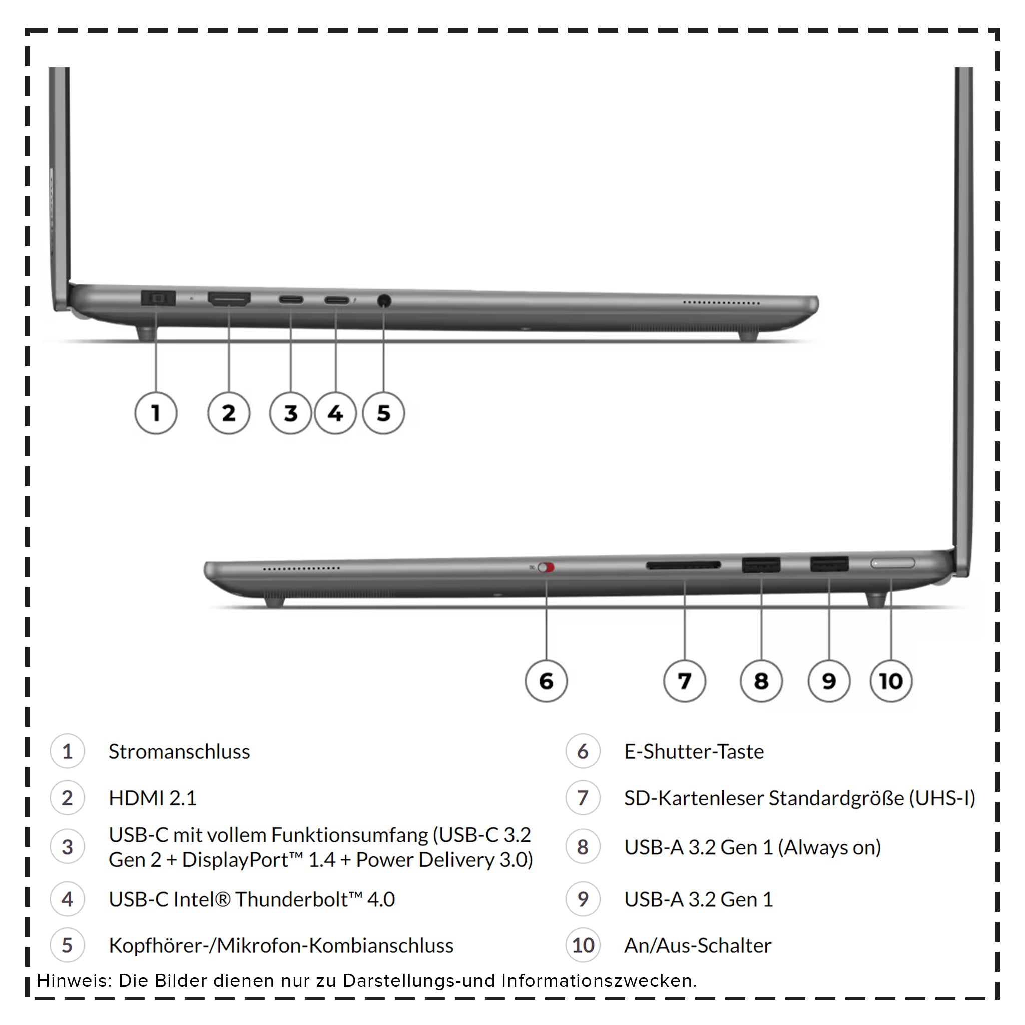 Lenovo Yoga Pro 9i Business Laptop, Ultra 9-185H, 16" 3.2K 165Hz Touch, RTX4070, QWERTZ, AI Ready Tastatur, W11Home