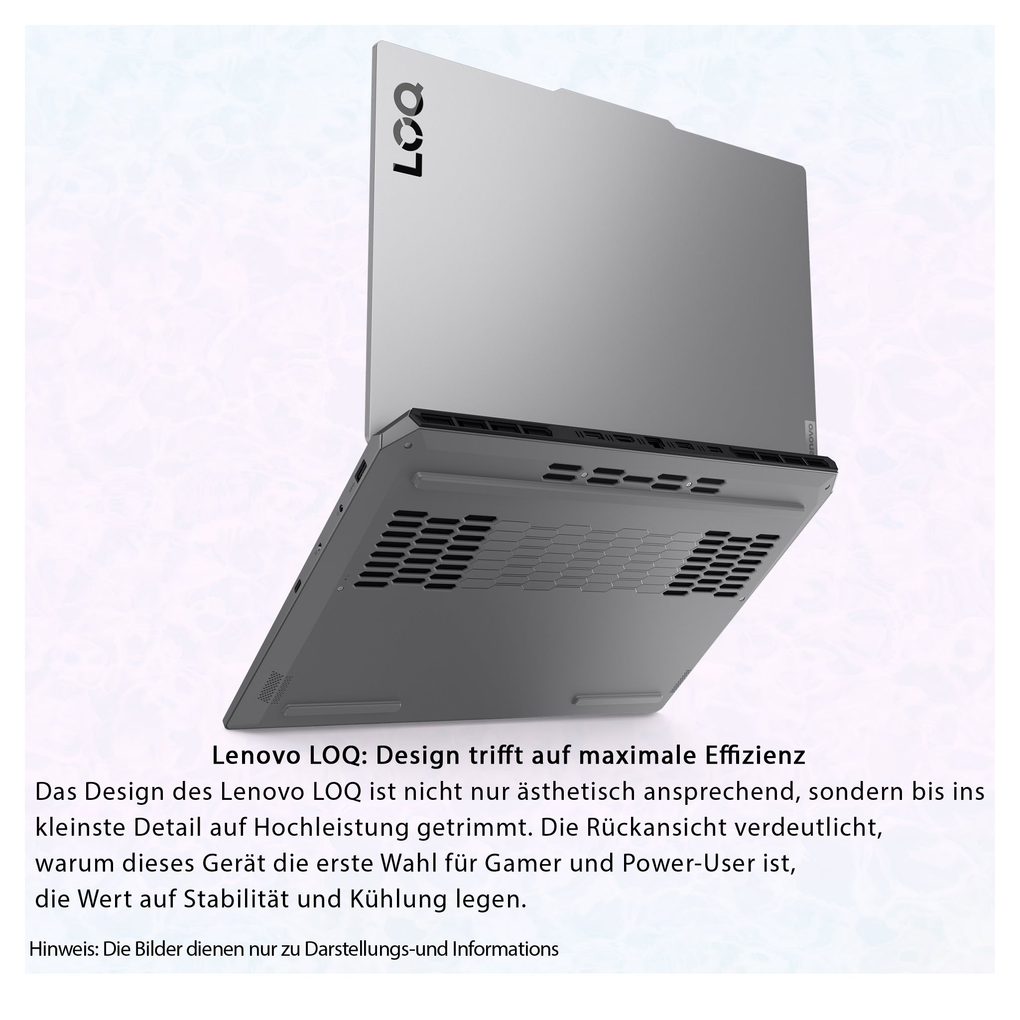 Lenovo LOQ 15AHP10 Gaming Laptop, Ryzen 5 220, 15.6" FHD (1920x1080) IPS Display, RTX 5050, Deutsches Tastatur-Layout, W11 Home, Luna Grey