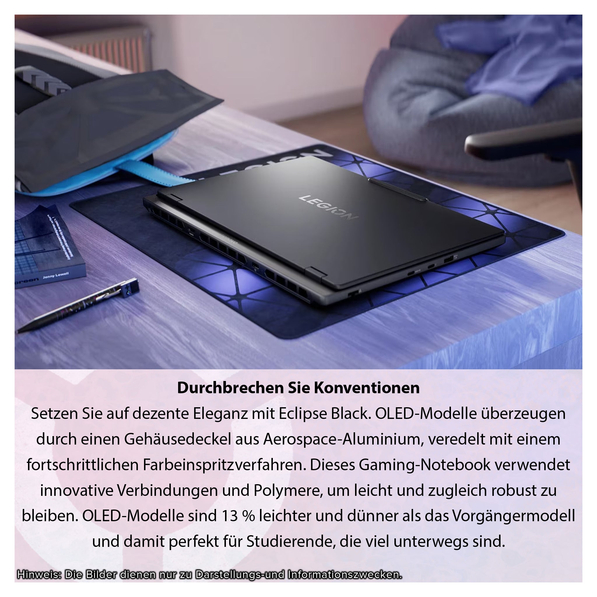 Lenovo Legion 5 Gaming Laptop, Core Ultra 7-255HX,  15.1" WQXGA, RTX 5070, QWERTZ Tastatur