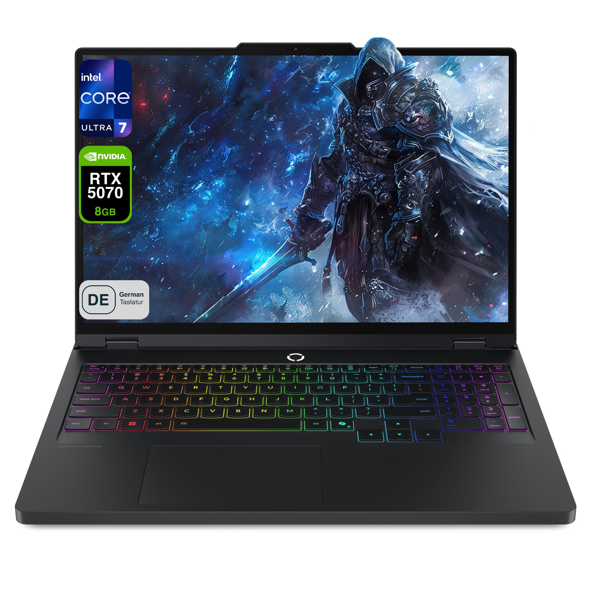 Lenovo Legion Pro 5i AI-Powered Gaming Laptop, Core Ultra 7 255HX, 16"(2560x1600) OLED Display, GeForce RTX 5070, Deutsches Tastatur-Layout, W11 Home