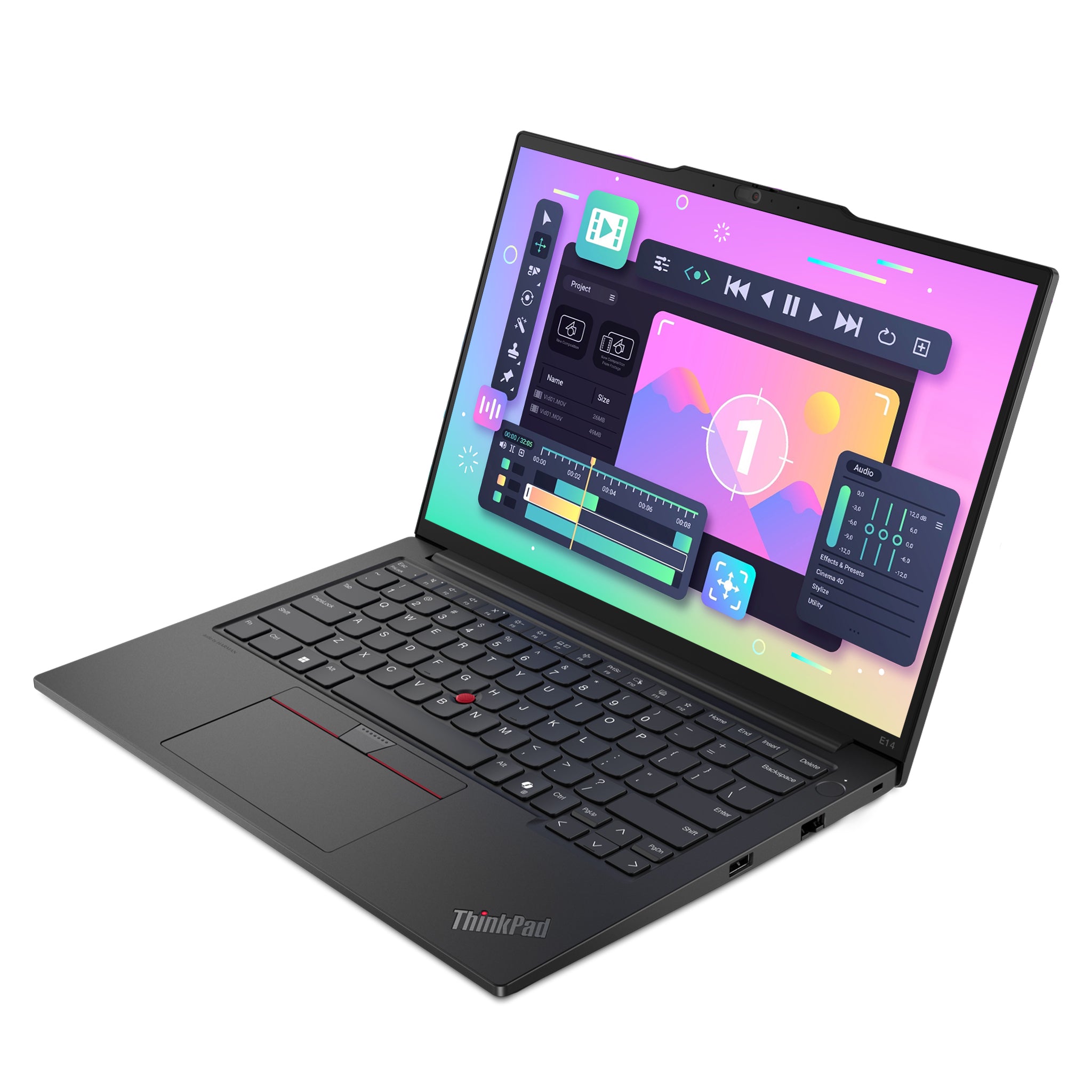 Lenovo ThinkPad E14 Gen6 Business Laptop, Core Ultra 5 125H, 14" IPS (1920x1200) Display, Intel Graphics, Deutsches Tastatur-Layout, W11 Pro, Schwarz