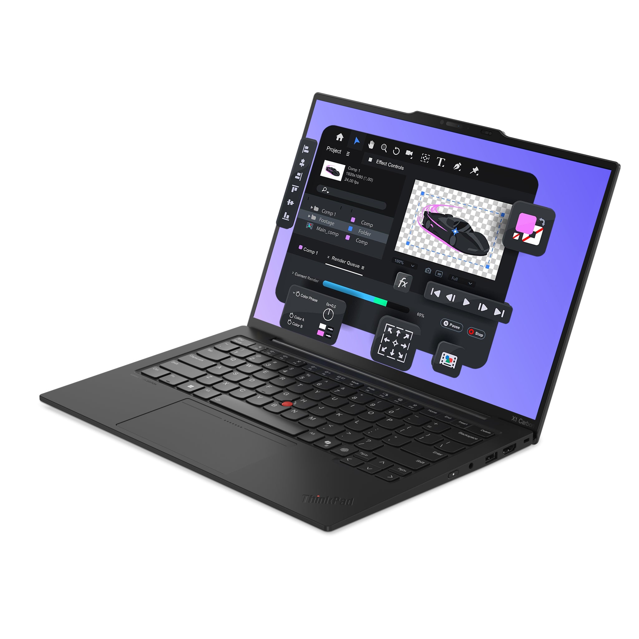 Lenovo ThinkPad X1 Carbon Gen 13 Aura Edition, Core Ultra 5 225U, 14" WUXGA IPS (1920x1200) 500 Nits, Wi-Fi 6E, W11 Pro, QWERTZ, Schwarz