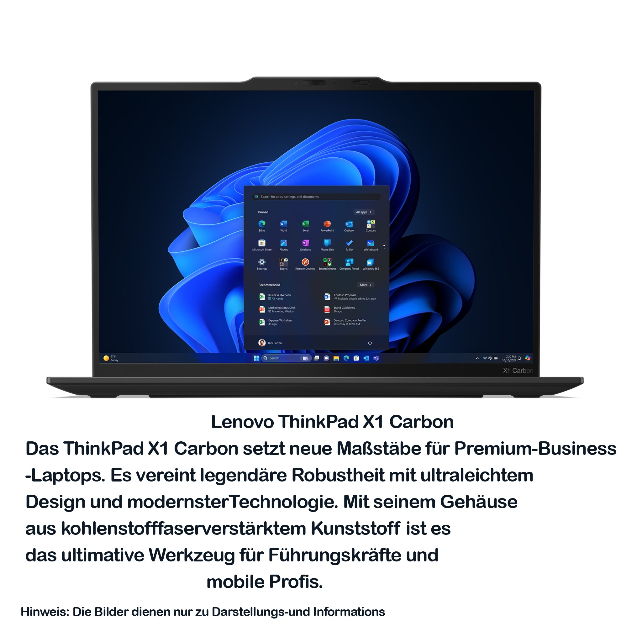 Lenovo ThinkPad X1 Carbon Gen 13 Aura Edition, Core Ultra 5 225U, 14" WUXGA IPS (1920x1200) 500 Nits, Wi-Fi 6E, W11 Pro, QWERTZ, Schwarz
