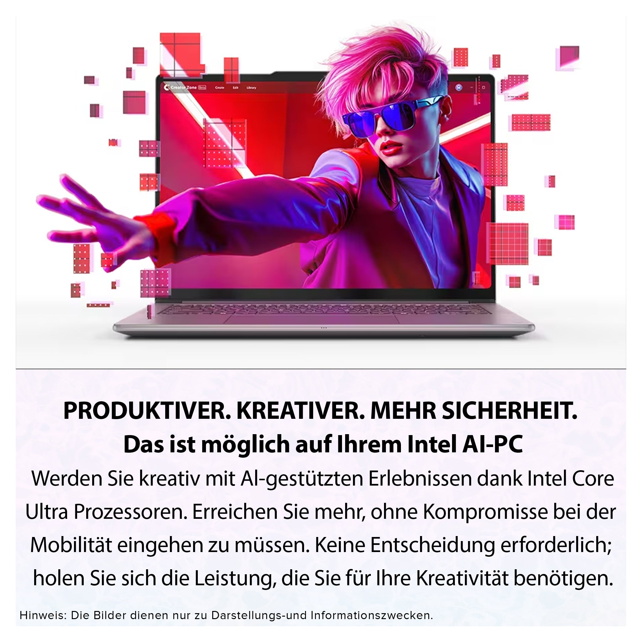 Lenovo Yoga Pro 7 14IAH10 Laptop, Core Ultra 7-255H, 14.5" 3K OLED Touchscreen, QWERTZ Tastatur, Windows 11 Pro