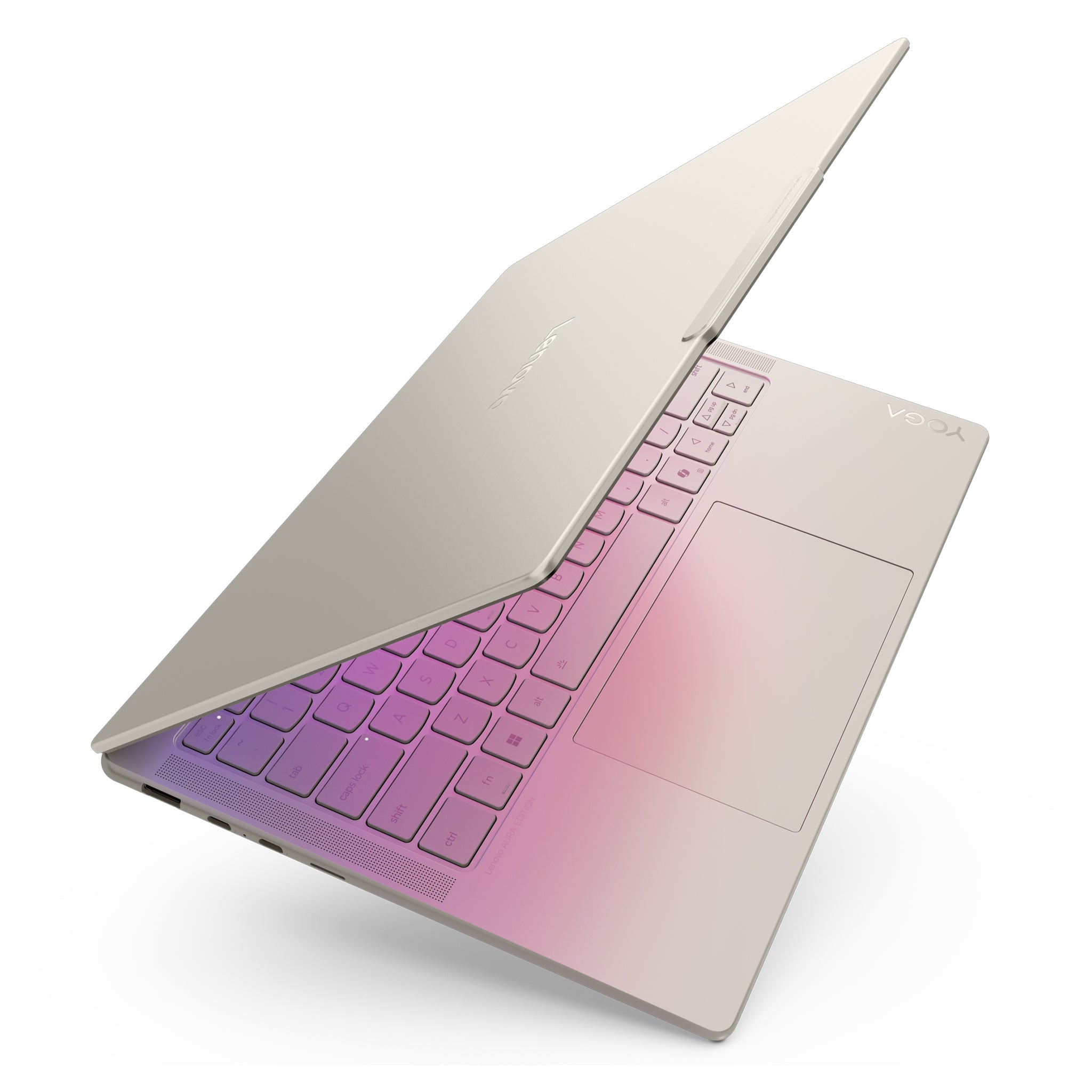 Lenovo Yoga Slim 7i Aura Edition Laptop, Core Ultra 5 226V, 14" WUXGA (1920x1200) OLED Display, Integrated Intel Arc Graphics 130V, Deutsches Tastatur-Layout, W11 Home, Seashell