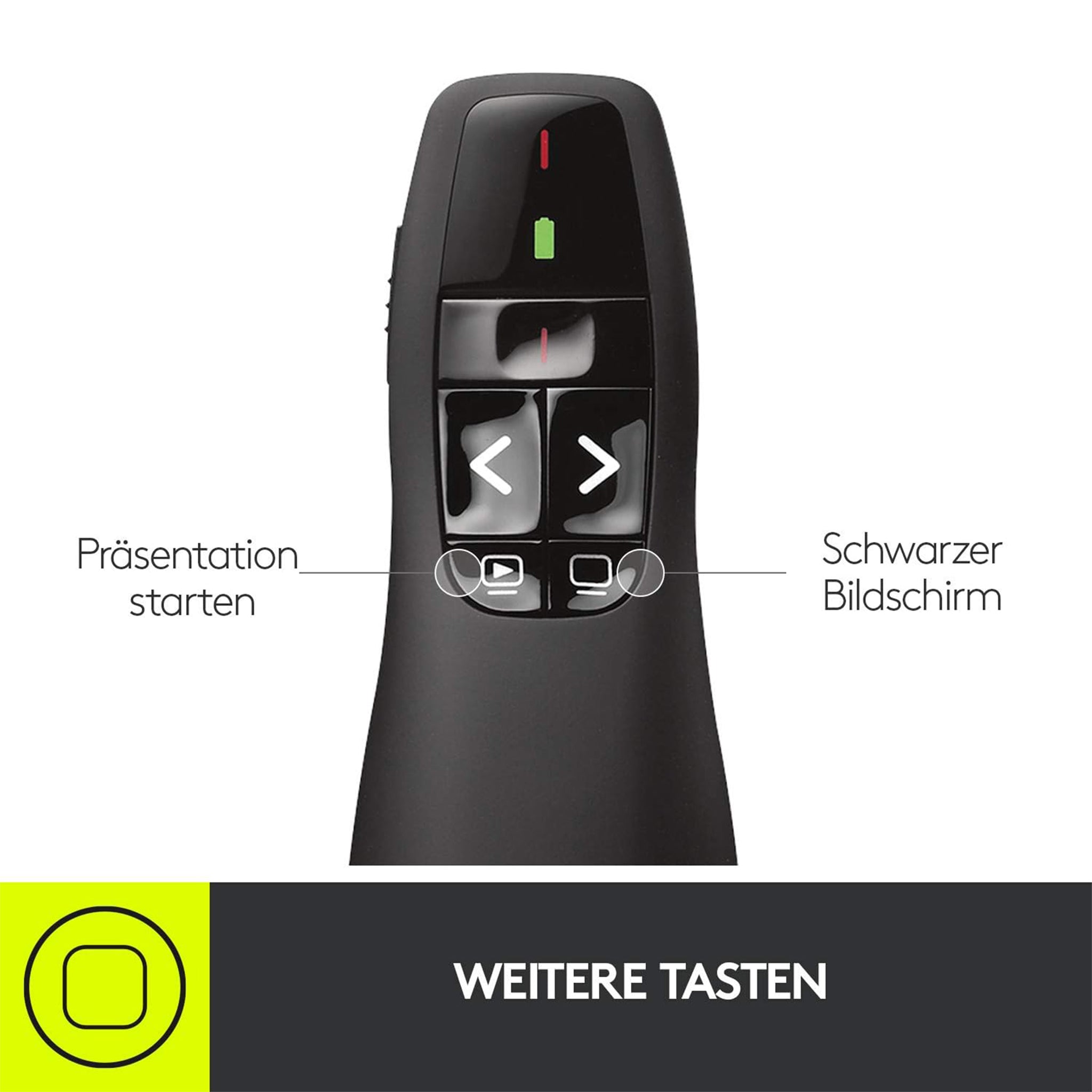 Logitech R400 Presenter, Kabellose - Shwarz