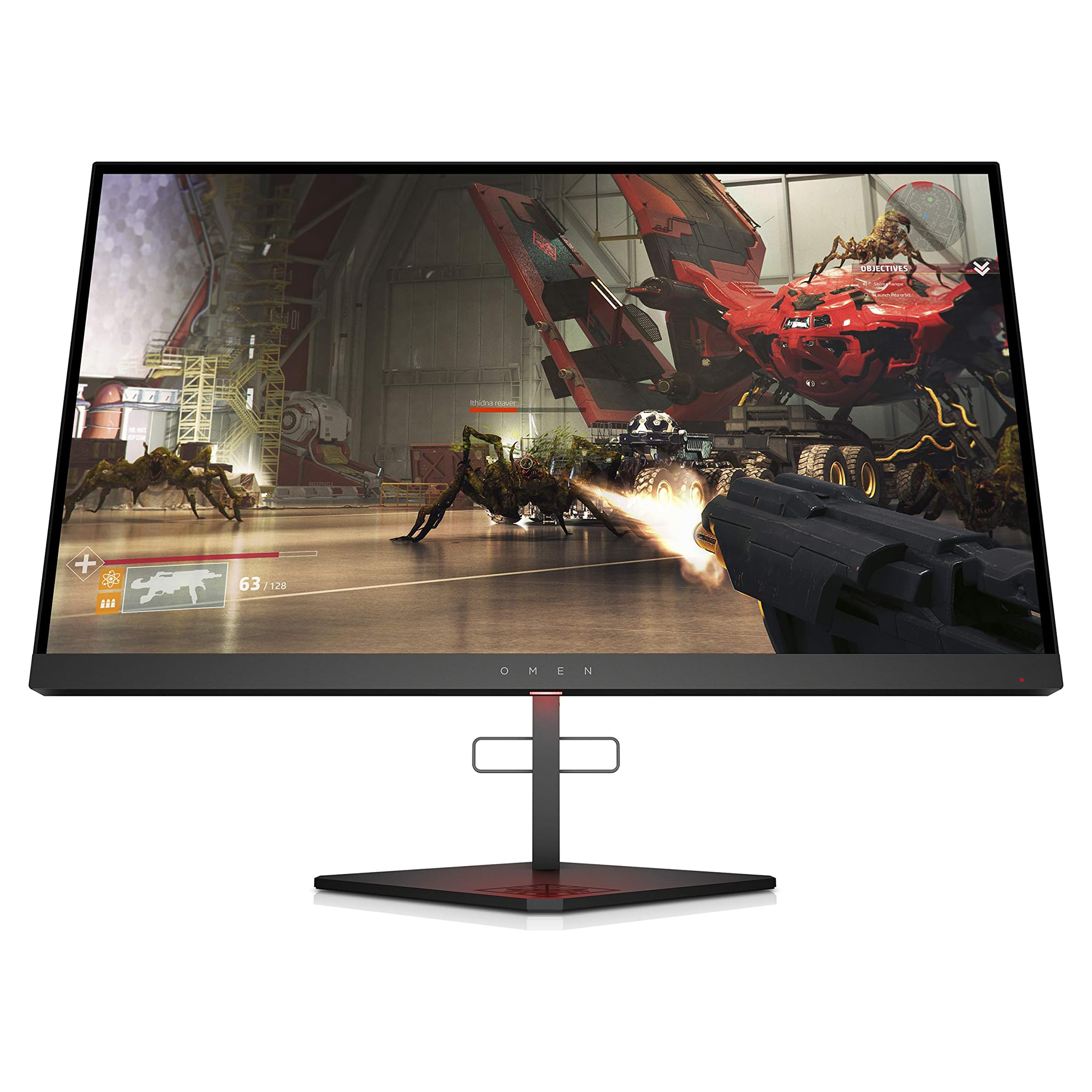 HP OMEN X 27 Gaming Monitor - 27 Zoll Bildschirm, QHD Display, HDR, 240Hz, AMD FreeSync, HDMI, DisplayPort, 2xUSB, 1ms Reaktionszeit, höhenverstellbar, schwarz