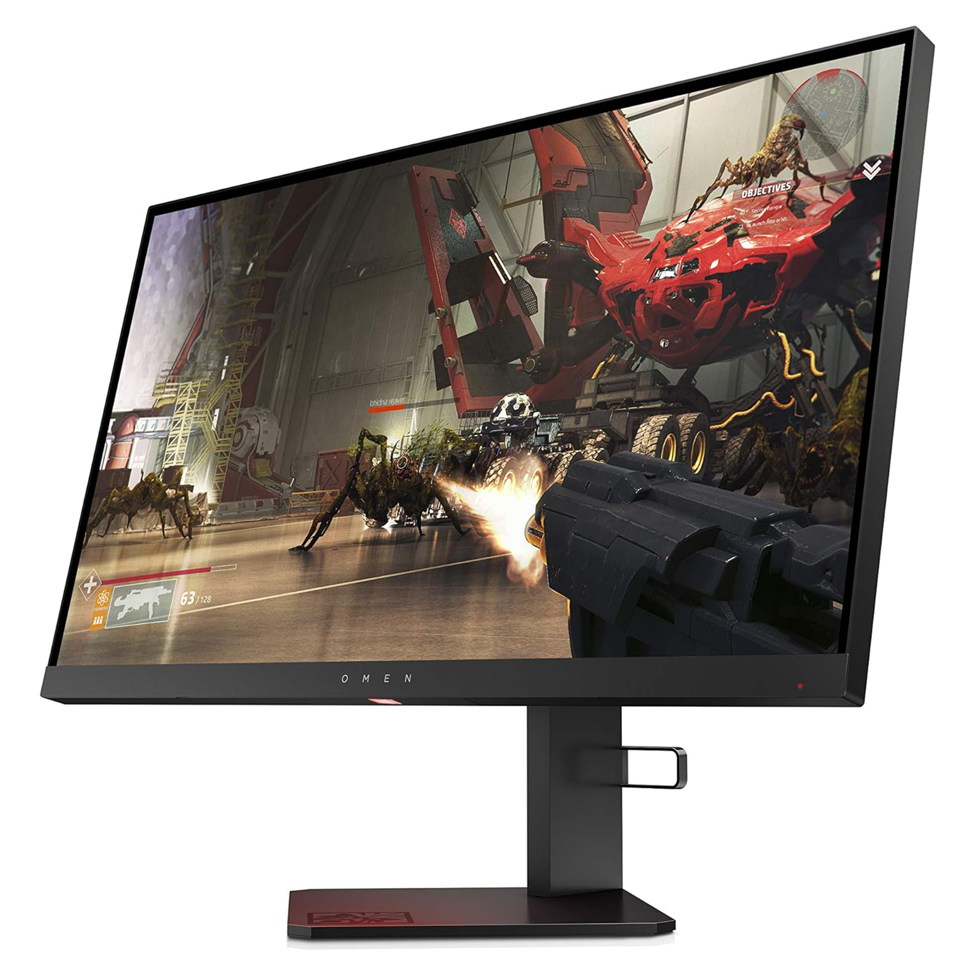 HP OMEN X 27 Gaming Monitor - 27 Zoll Bildschirm, QHD Display, HDR, 240Hz, AMD FreeSync, HDMI, DisplayPort, 2xUSB, 1ms Reaktionszeit, höhenverstellbar, schwarz