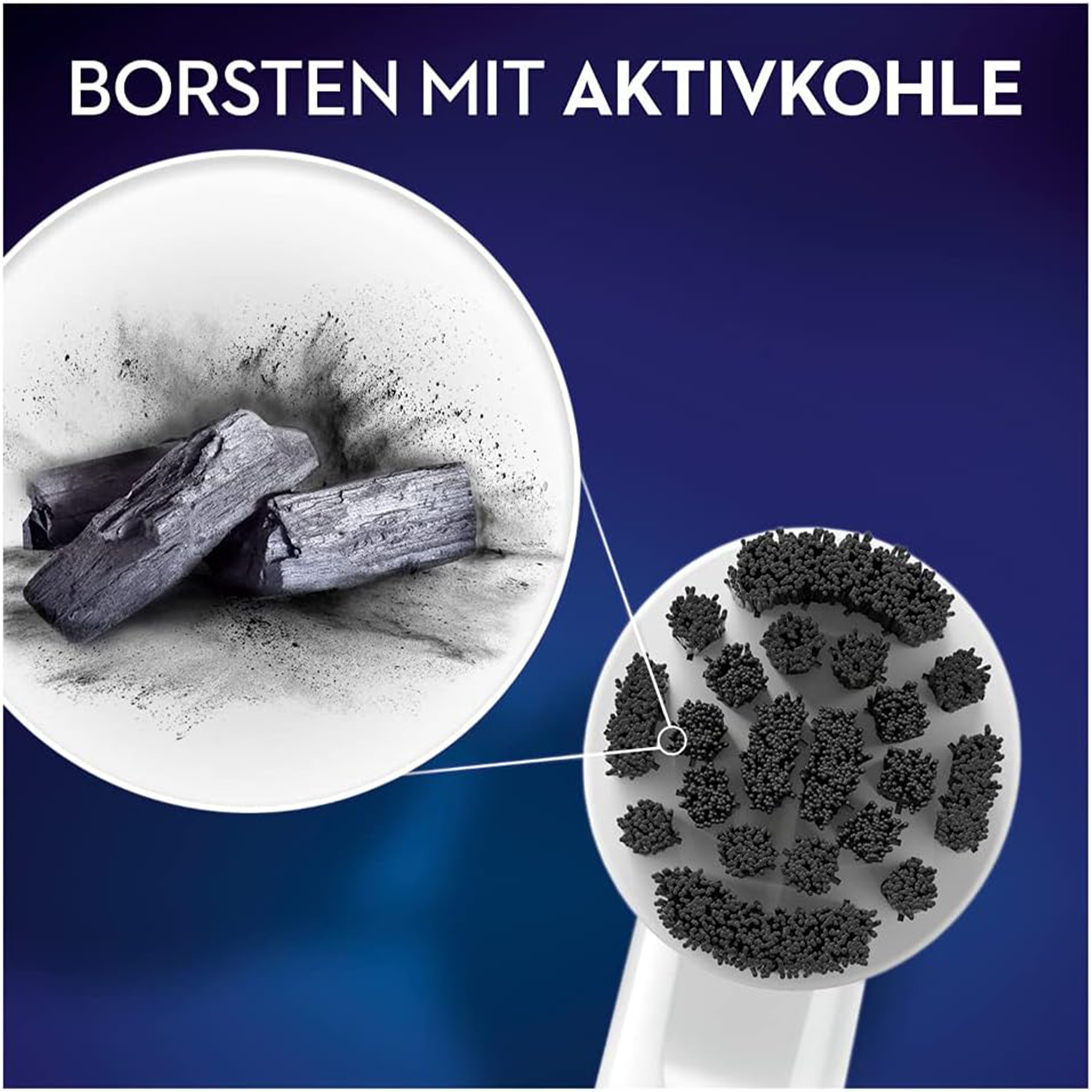 Oral-B Pure Clean Aufsteckbürsten für elektrische Zahnbürste, 8 Stück, mit Aktivkohle-Borsten, Zahnbürstenaufsatz für Oral-B Zahnbürsten