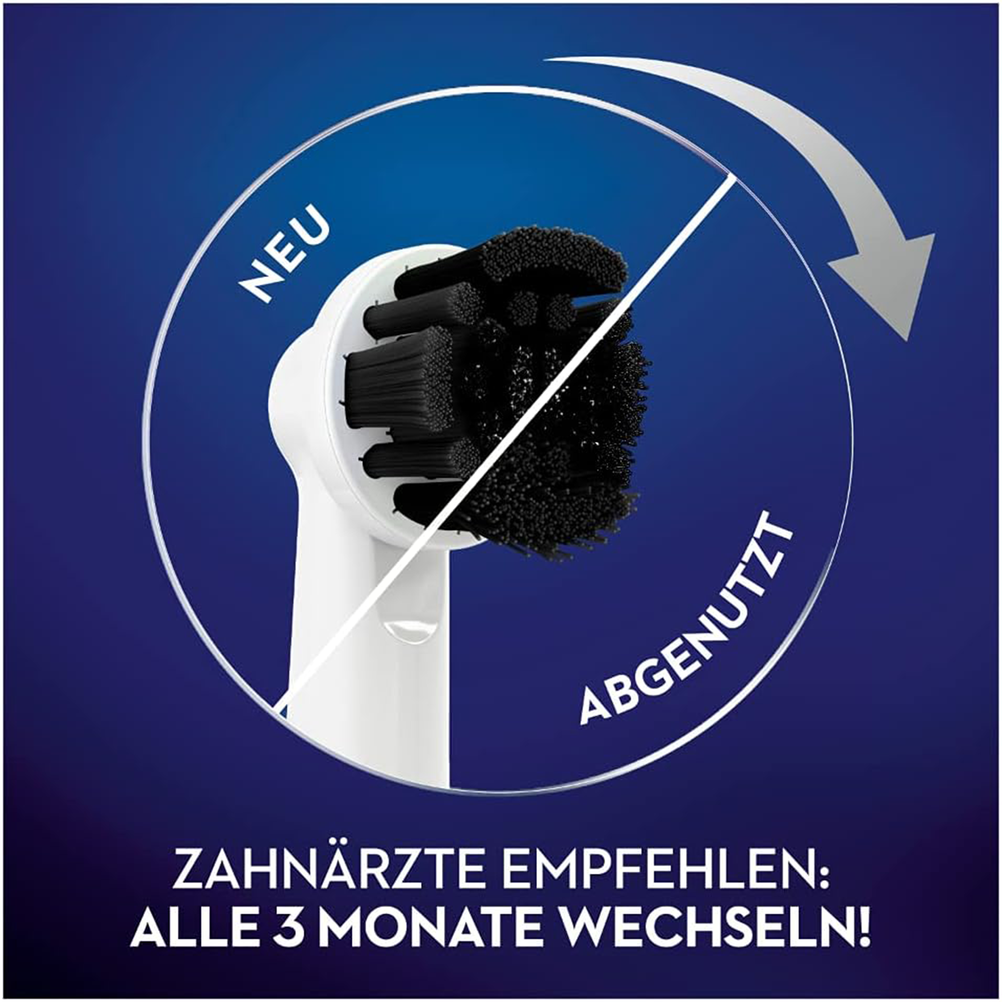 Oral-B Pure Clean Aufsteckbürsten für elektrische Zahnbürste, 8 Stück, mit Aktivkohle-Borsten, Zahnbürstenaufsatz für Oral-B Zahnbürsten