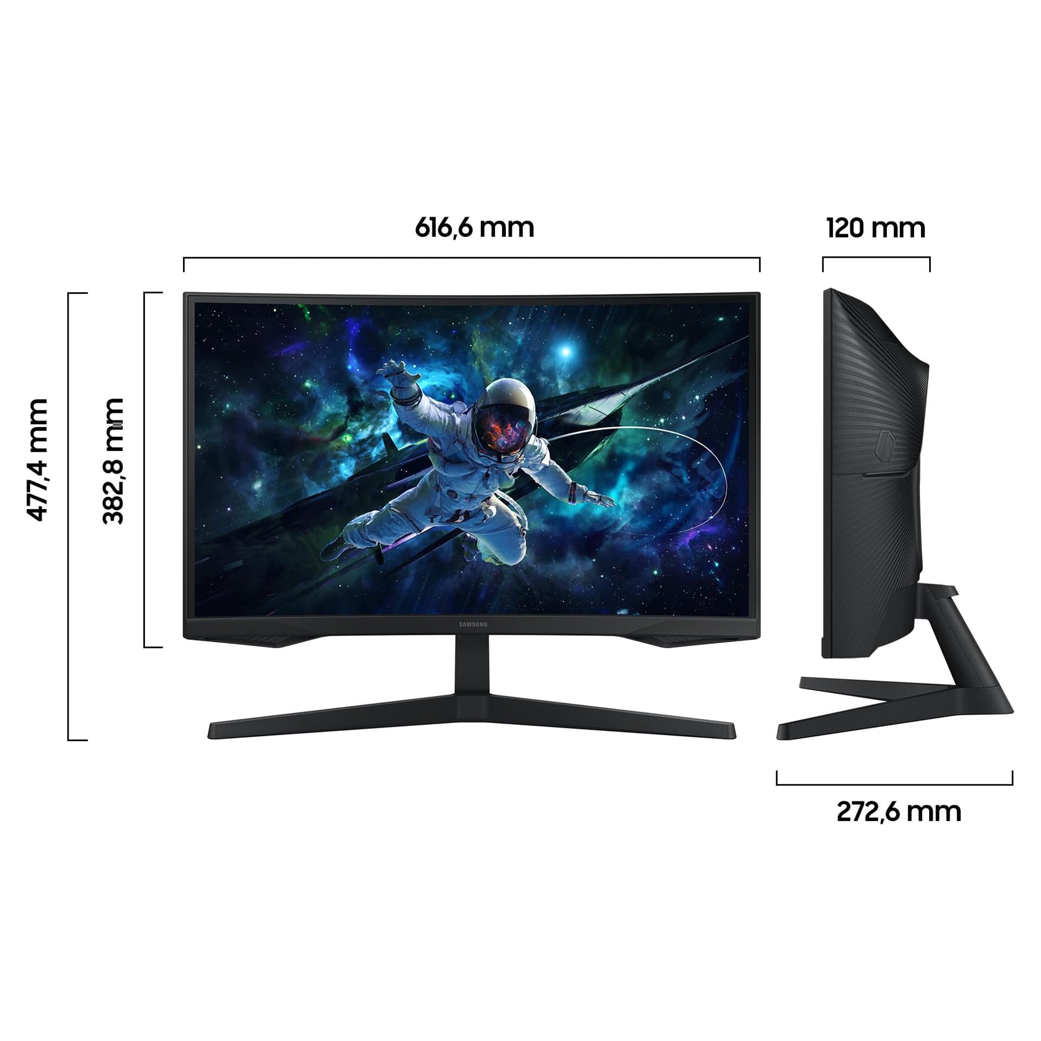 Samsung Odyssey G55C Curved Gaming Monitor, 27 Zoll