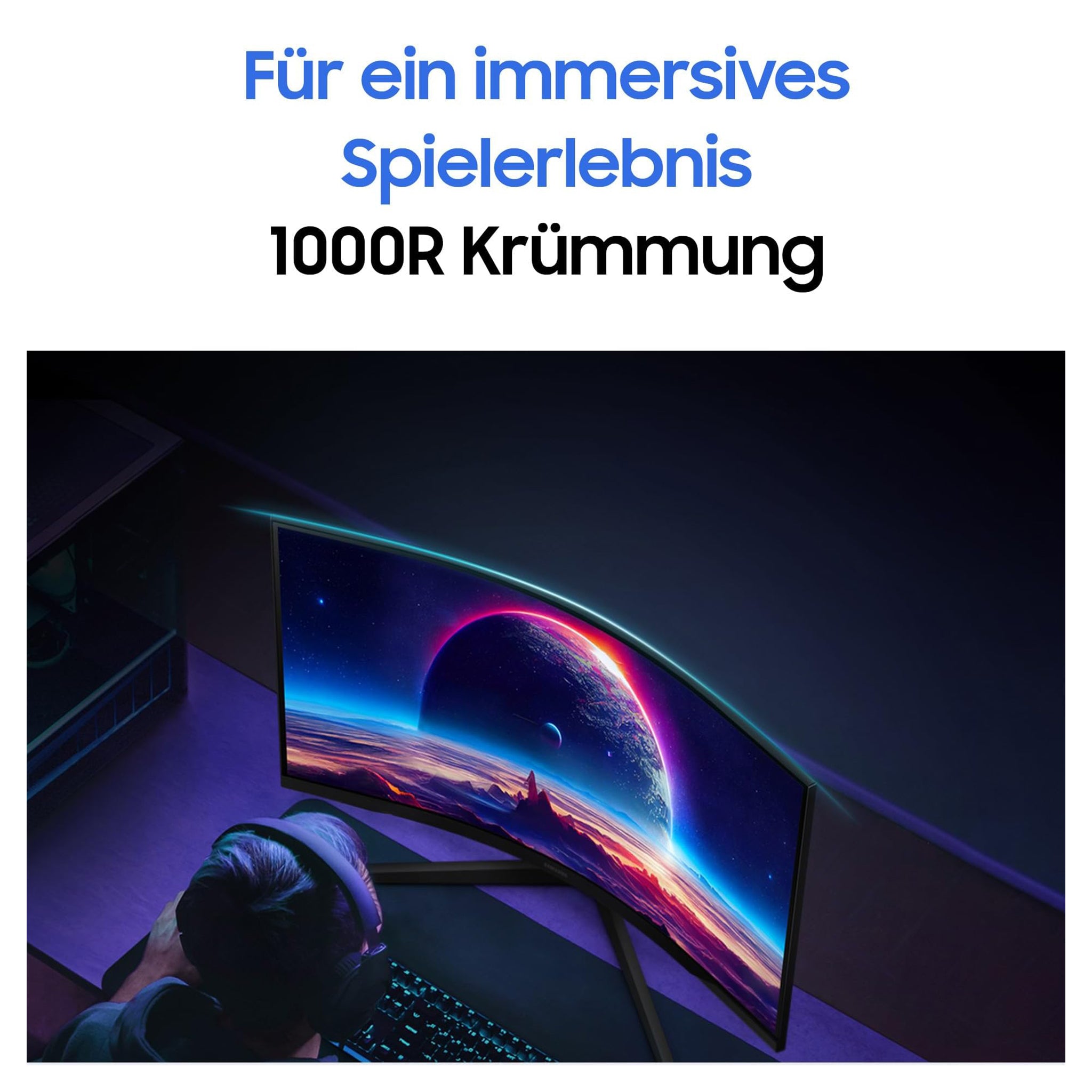 Samsung Odyssey G55C Curved Gaming Monitor, 27 Zoll (Gebraucht-Wie Neu)