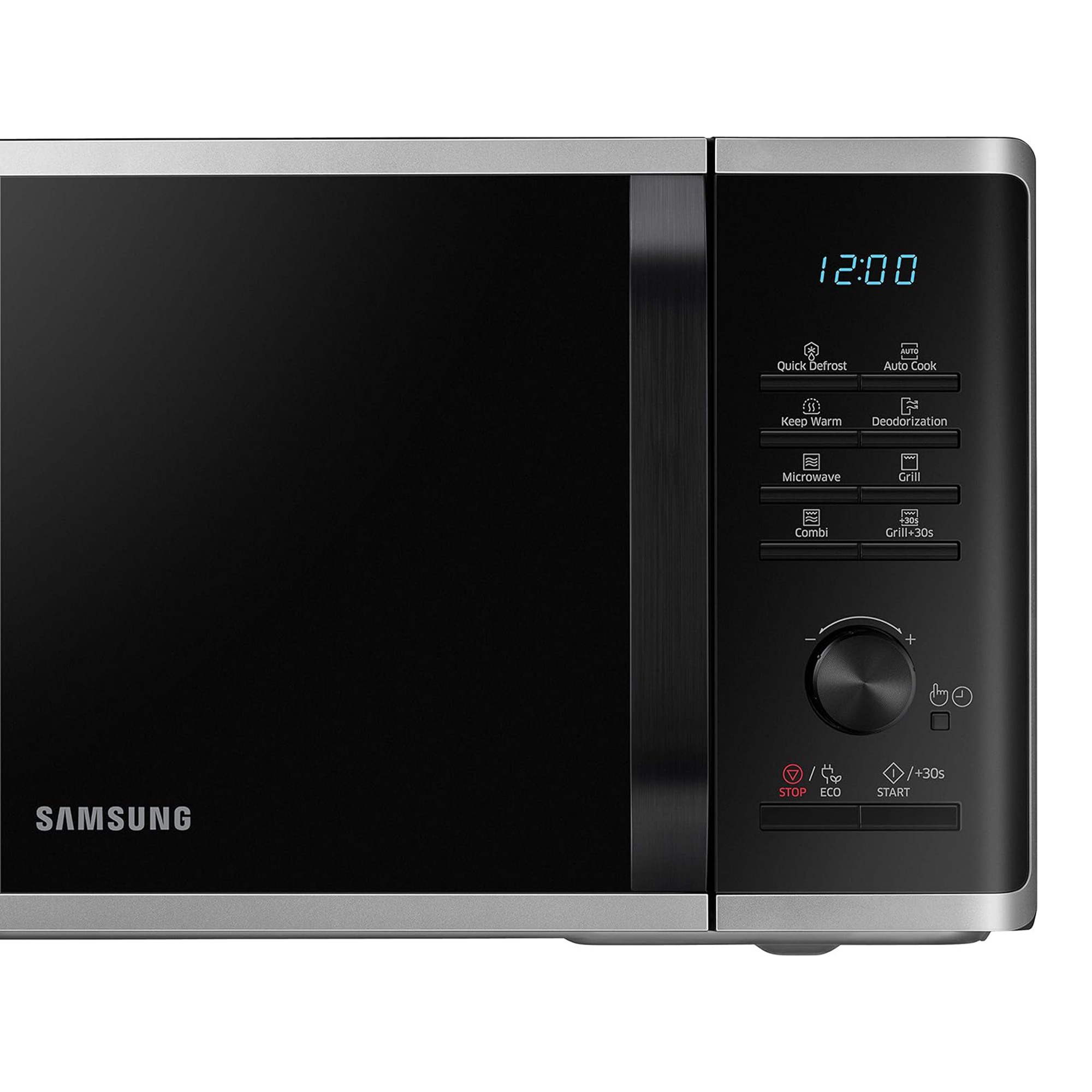 Samsung MG23K3515AS/EG Mikrowelle mit Grill / 800 W / 23 L Garraum / 48,9 cm Breite / Quick Defrost / 27 Automatikprogramme / silber
