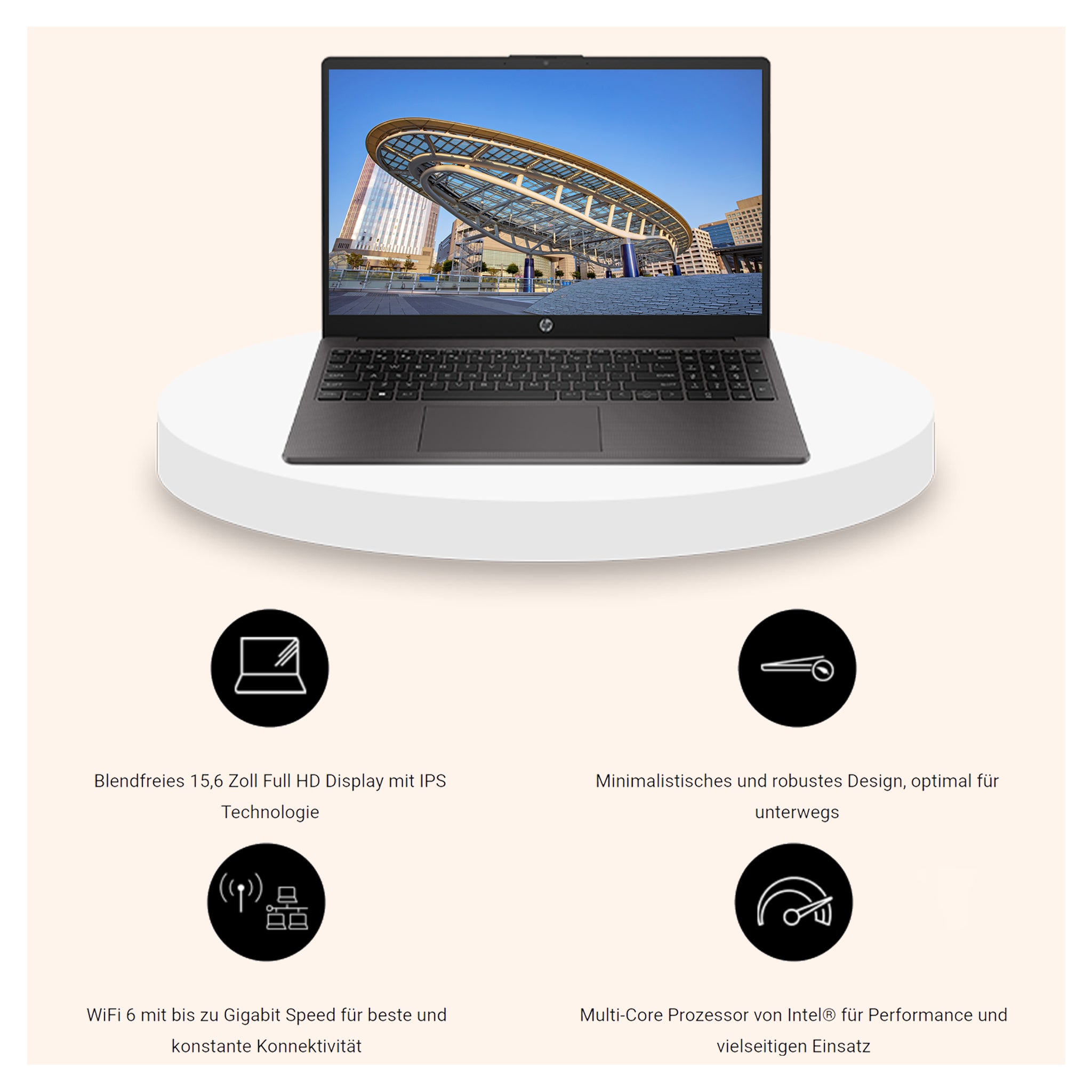 Hp 250 G10 Business Laptop, i5-1335U, 15.6" IPS FHD, QWERTZ Tastatur  (Gebraucht - Sehr Gut)