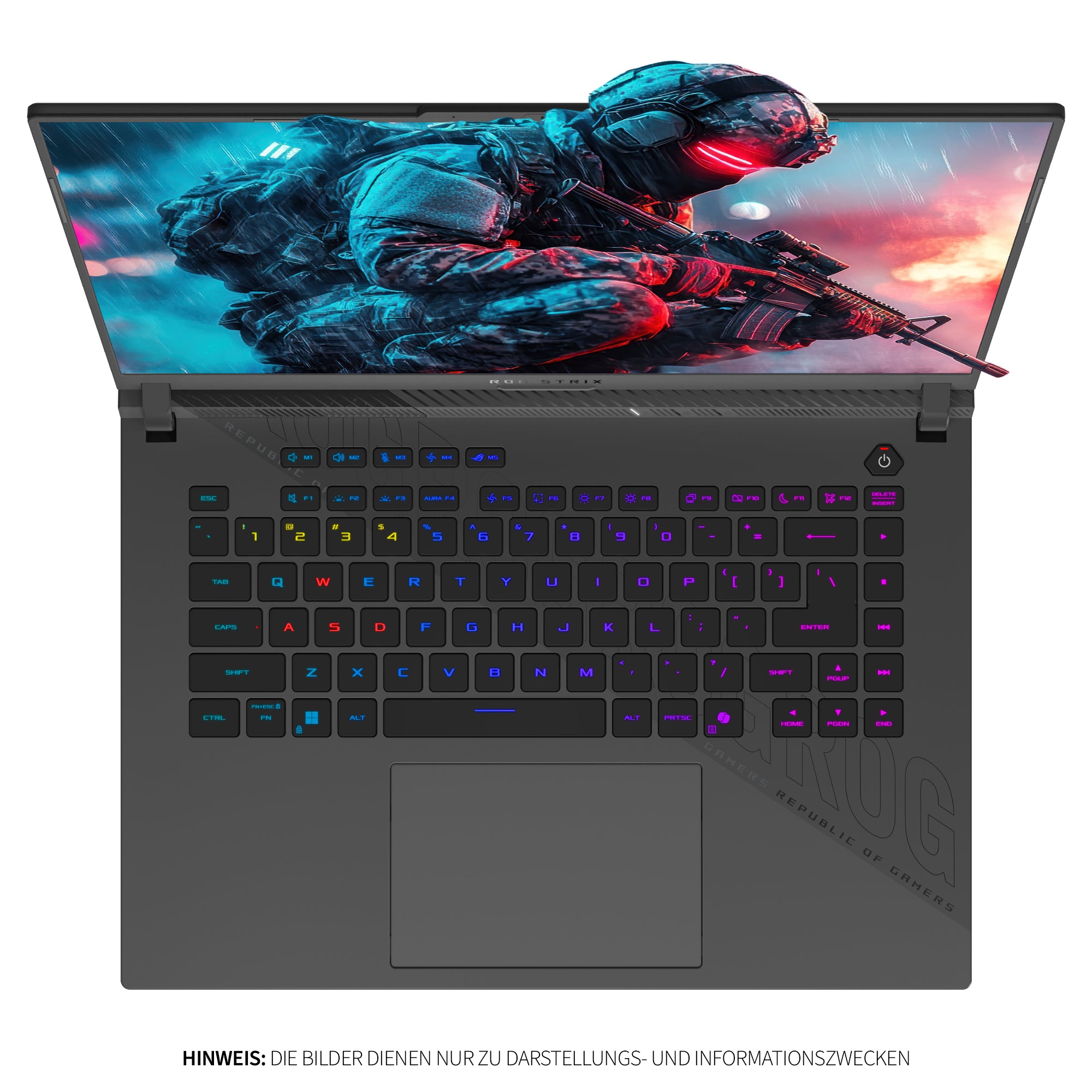 ASUS ROG Strix G16 Gaming Laptop, AMD Ryzen 9 8940HX, NVIDIA GeForce RTX 5060 8 GB, 16" WUXGA+ IPS 165 Hz (1920x1200), QWERTZ, Windows 11 Pro, Grau