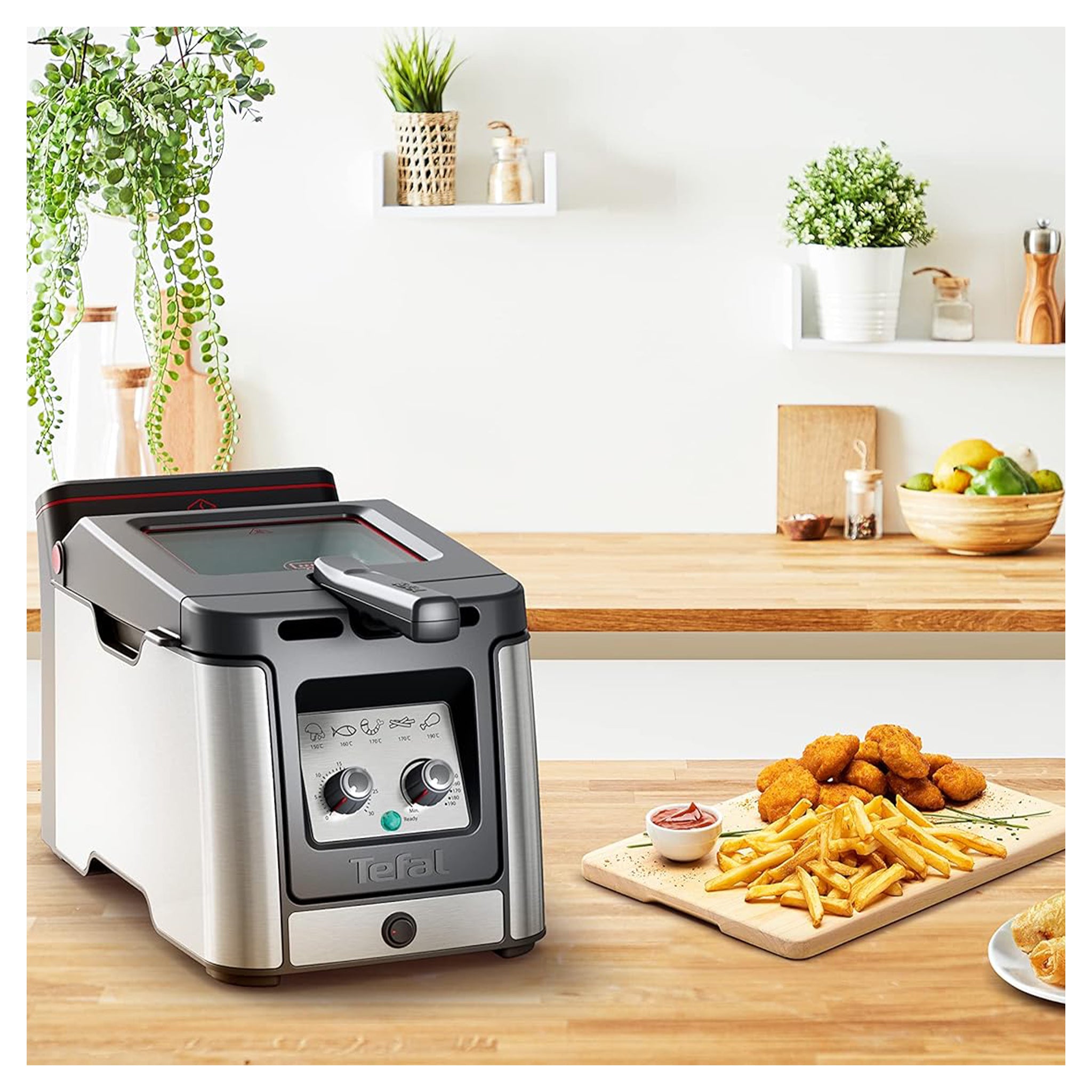 Tefal Clear Duo Fritteuse, frittieren mit weniger Rauch/Gerüchen, Kapazität 1,2 Kg, Friteuse FR600D (Gebraucht-Wie Neu)