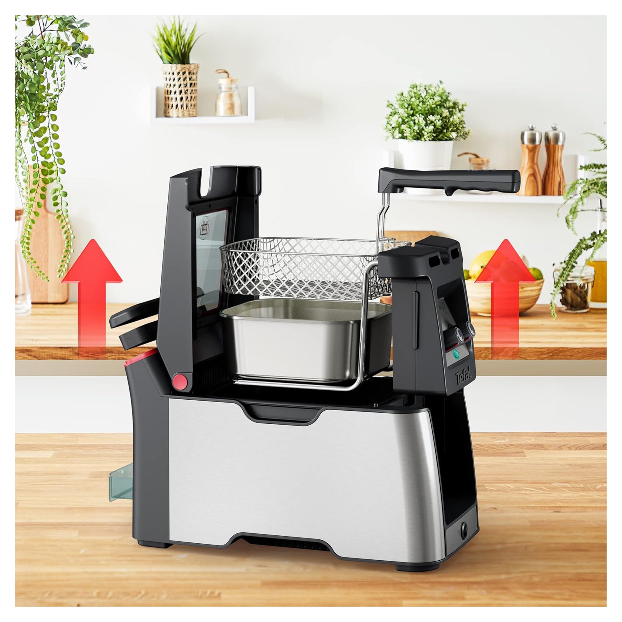 Tefal Clear Duo Fritteuse, frittieren mit weniger Rauch/Gerüchen, Kapazität 1,2 Kg, Friteuse FR600D (Gebraucht-Wie Neu)