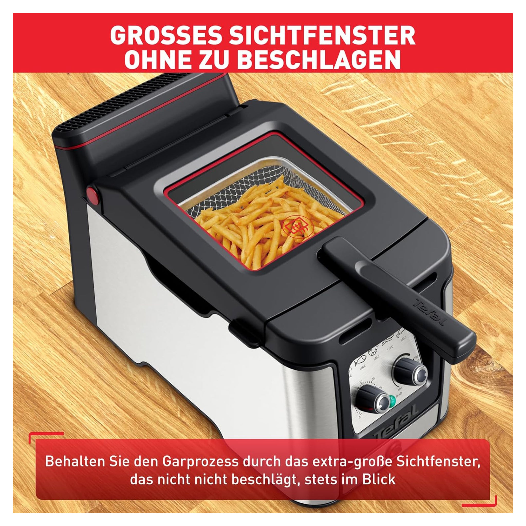 Tefal Clear Duo Fritteuse, frittieren mit weniger Rauch/Gerüchen, Kapazität 1,2 Kg, Friteuse FR600D (Gebraucht-Wie Neu)