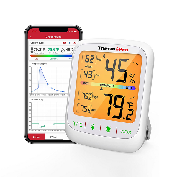 ThermoPro TP359 Bluetooth-Hygrometer-Thermometer, 260 m, maximale Mindestaufzeichnungen