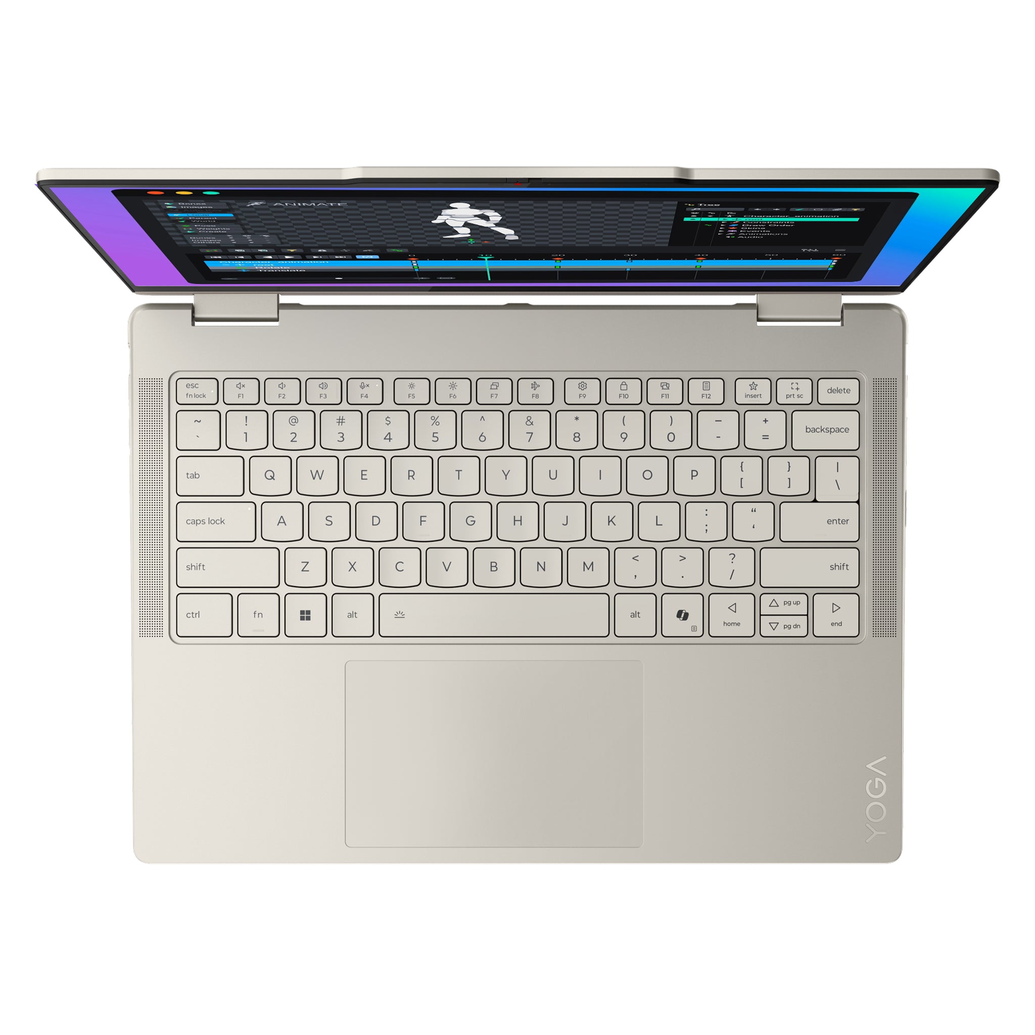 Lenovo Yoga 7 2-in-1 Laptop, Core Ultra 5 226V, 14" WUXGA OLED Multitouch Display, Lenovo Yoga Stift (Seashell) Deutsches Tastatur-Layout, W11 Home, Seashell