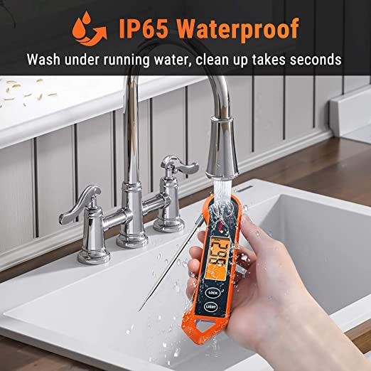 ThermoPro TP19H Wasserdichtes, sofort ablesbares Lebensmittelthermometer zum Kochen
