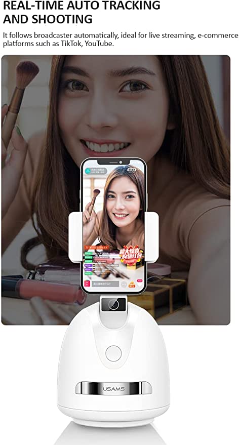 USAMS Vlog Shootings smart face tracking phone holder, live streaming, e-commerce Plattformen, Tiktok, YouTube, keine App erforderlich, US-ZB239