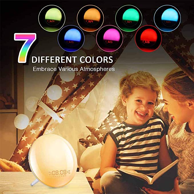 NPO Zenon Wake Up Light Wecker Sunrise Sunset Simulation UKW-Radiowecker für Erwachsene & Kinder