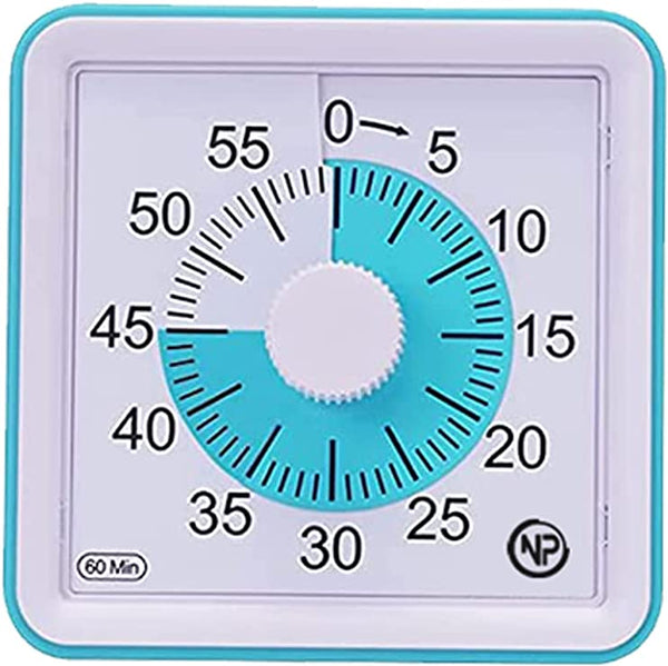 NPO 60 Minuten visueller Timer, leiser Timer für Kinder und Erwachsene, Klassen-Countdown-Uhr, Zeitmanagement-Tool für Bildung TMR60G