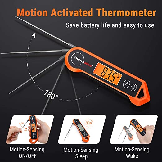 ThermoPro TP19H Wasserdichtes, sofort ablesbares Lebensmittelthermometer zum Kochen