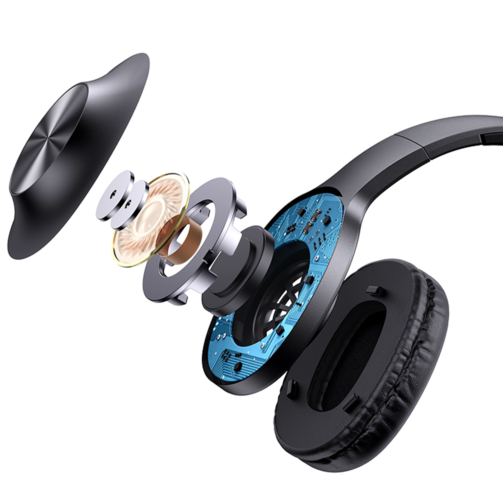 NPO On Ear Kabellos Kopfhörer Bluetooth BT 5.0 Kopfhörer Stereo Headset HD mit Mikrofon 1200mAh Type-C