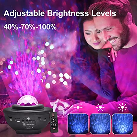 NPO LED Sternenhimmel Projektor Sternenlicht Projektor Sternenhimmel LED Projektor Musikplayer mit Bluetooth Projektor Geeignet für Kinder, Erw. Party