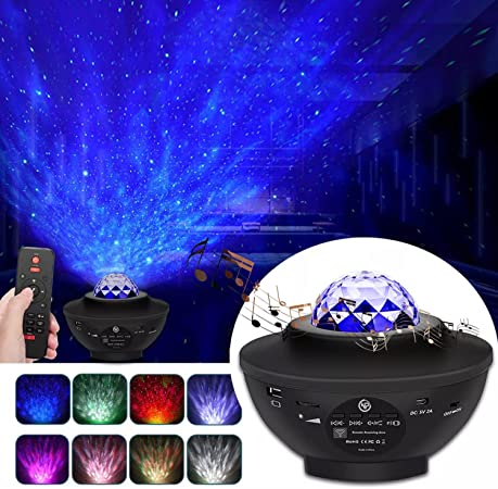 NPO LED Sternenhimmel Projektor Sternenlicht Projektor Sternenhimmel LED Projektor Musikplayer mit Bluetooth Projektor Geeignet für Kinder, Erw. Party
